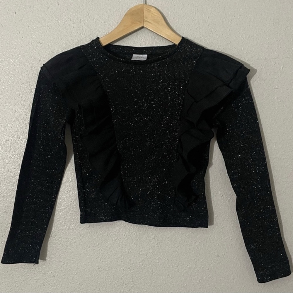Zara Ruffle Sparkle Top - Picture 3 of 8